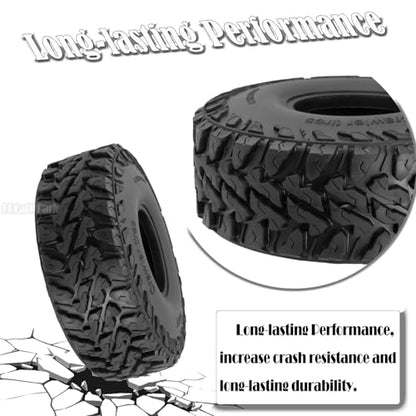 RC 1.9In Soft Rubber Wheel Tires for 1/10 RC Crawler Car SCX10 SCX10 II 90046 SCX10 III AXI03007 SCX10 Pro TRX4 TRX6 D90 Gen7/8 VS4-10 MST CFX,BRCatWPark 4Pcs Soft Rubber Wheel Tires-(E) - style: 4Pcs 1.9 Rubber Wheel - (E)