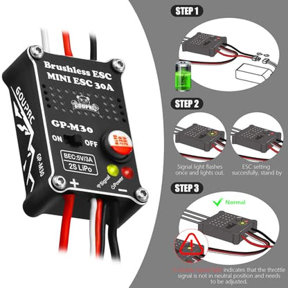 GOUPRC 4500KV Brushless Motor & Motor Mount & Brushless ESC for SCX24 RC - style: Motor & ESC & Mount