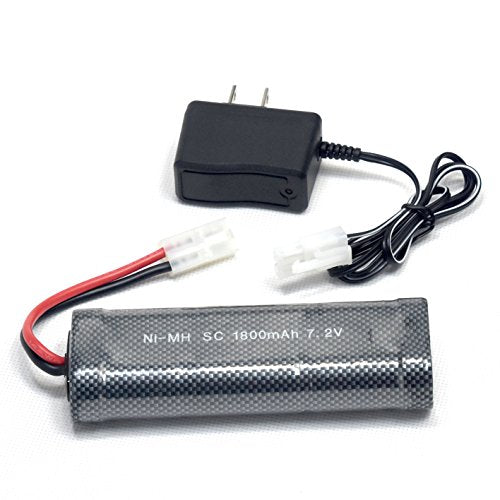7.2V 1800mAh NiMH Battery KET-2P Female P-to-S Plug & US Charger for RC Car Truck Racing Speed Boat Power Starter