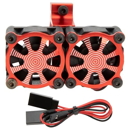 DKKY RC Motor Cooling Fan Heatsink 18000RPM 36mm for ARRMA Axial Traxxas 1/6 1/8 1/10 RC Models with 3650 Motor (Red) - color: Red