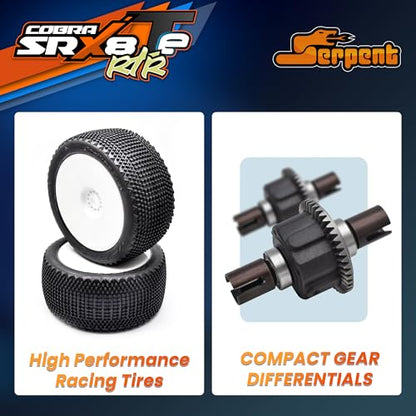 Serpent New Version 1/8 Off-Road Truggy-e RTR, High Speed, Long Life | High-Performance Electric Truggy Kit, Battery and Charger Excluded (Orange) - color: Orange