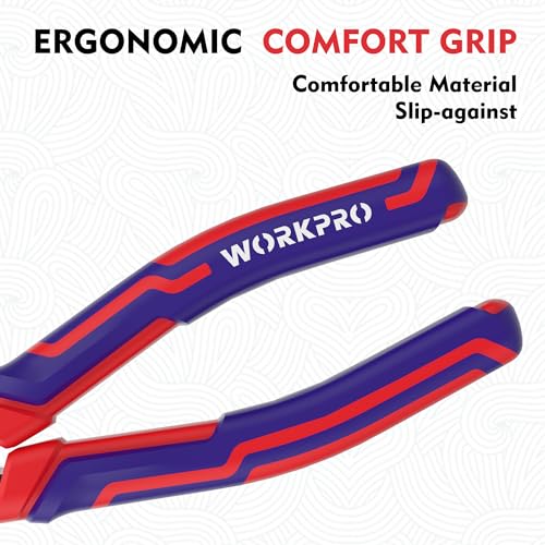 WORKPRO 6” Wire Cutters Heavy Duty CRV Steel, Diagonal Pliers for Cutting Wires Craft, Comfort Grip Handle - style: 6-inch