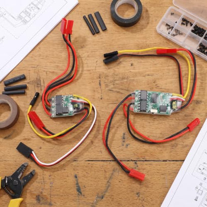 VBESTLIFE Electric Speed Controllers, 2Pcs Brushed ESC Dual Way Bidirectional ESC for RC Model Boat 130 180 Brushed Motor
