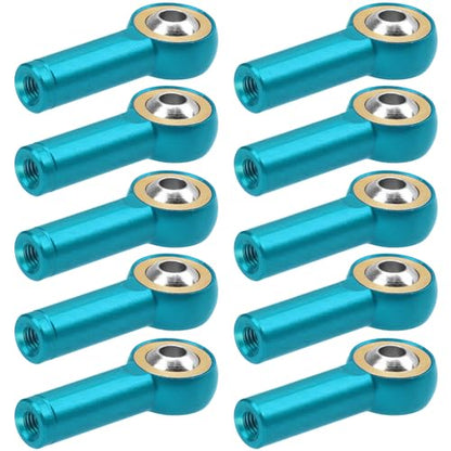 10Pack Vgoohobby Aluminum CW CCW M3 Link Rod Tie Rod End Ball Head Joint Holder 26mm Compatible with Axial Redcat HSP Traxxas HPI 1/10 RC Car Truck DIY Robot Boat Airplane (Blue) - color: Blue