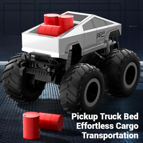 1:16 Cybertruck Remote Control Car, 2.4 GHz 4WD Amphibious Off-Road Pick-up Truck with LED Light, Waterproof Monster Truck Hobby RC Cars Toys for Teen Adults - size: 1 Battery