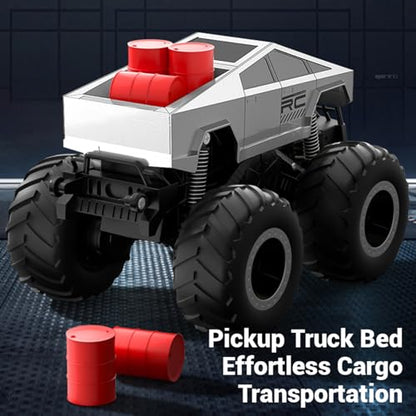 1:16 Cybertruck Remote Control Car, 2.4 GHz 4WD Amphibious Off-Road Pick-up Truck with LED Light, Waterproof Monster Truck Hobby RC Cars Toys for Teen Adults - size: 1 Battery