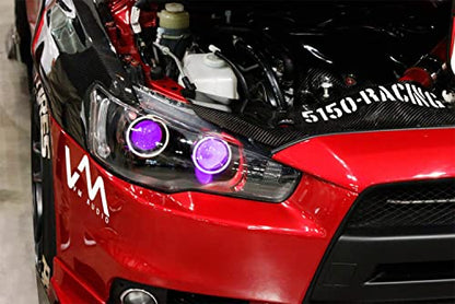 iJDMTOY Purple/Violet 15-SMD LED Accent Ambient Lighting Kit Compatible with Car Motorcycle Projector Lens Demon Eye Retrofit - color: Purple