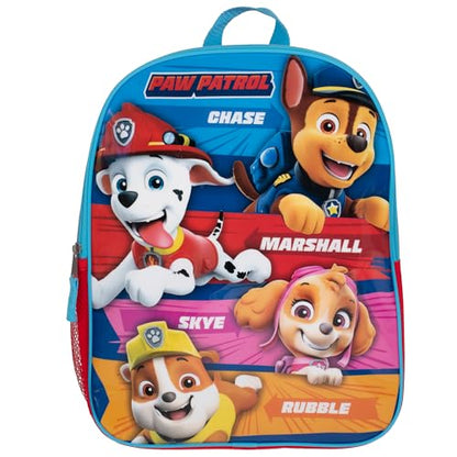 AI ACCESSORY INNOVATIONS Paw Patrol Kids Backpack, Girls & Boys 15" School Book Bag Featuring Chase, Marshall, Skye, and Rubble, Red - color: Paw Patrol