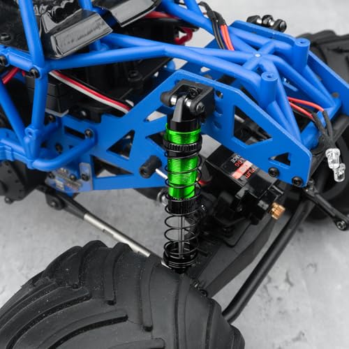 RC Shock Absorber Set, Aluminum Front Rear Shock Absorber Oil Damper for Losi 1/18 Mini LMT 4X4 Brushed Monster Truck RTR Upgrade Parts