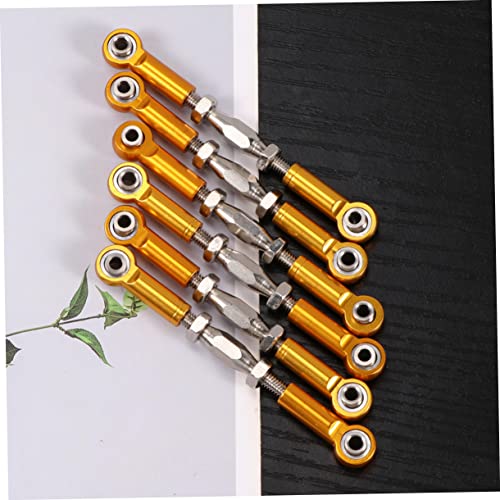 Toddmomy 6pcs Adjustable Turnbuckle Rod Kit Rod Links for Rc Truck CNC Machined Easy to Install - color: Yellow