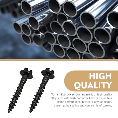 WZP 5PCS Air Box Bolt Screws, BAS01003 GM Air Box Cleaner Intake Retainer Screw, Replace for GM 6509605AA 11549031, Compatible with Dodge, Ram, Chevy (Black)