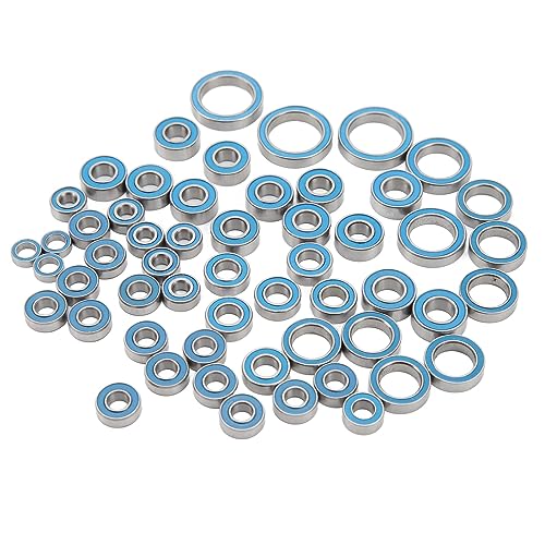 55PCS RC Car Bearings, Steel Sealed RC Ball Bearings Kit 1/10 Remote Control Replace Parts for Remote Control Crawler Cars