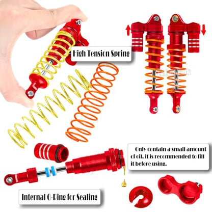 RC Upgrades Part for 1/10 Rustler Stampede (VXL) 2WD,A-Arm,Shock,Drive Shaft,Caster Block,Steering Blocks,Stub Axle Carriers,Steering Bellcranks,Links,Shock Tower,Front Bulkhead,Red - color: Red - (Rc Upgrades)