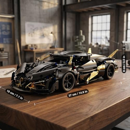 RC Car Building Kit, 1:14 App Control Car Kit with LEDs | car kit with 857 pieces, front and rear LED lights with an integrated power system; built for creative building, exhibition.