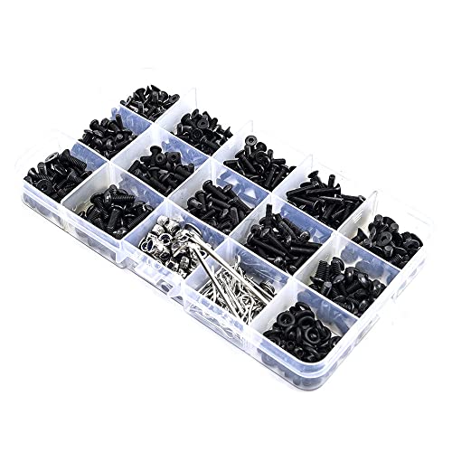 522PCS RC Screws Kit Reapir Tool Box Set Universal for Traxxas Tamiya Axial Redcat HPI SCX10 Losi 1/8 1/10 RC Cars Crawler Hobby