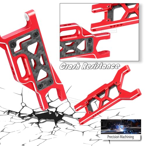 A Arms Upgrades Part for 1/10 Slash 2WD,Slash 2WD VXL,Alloy Aluminum Front Rear RC Suspension Arms,4PCS,Red - size: Red(only arms)