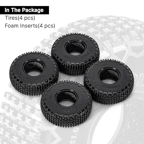 INJORA S5 1.0 XHX Pin Tire 60 * 20mm for 1/18 1/24 RC Crawler SCX24 FCX24