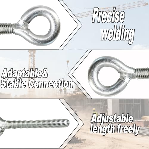 6 PCS M6 Eye and Eye Turnbuckles for Cables Wire Rope Tension | Made of 304 Stainless Steel, Corrosion Resistant , Easy to Use,220lbs Rated,Industrial Shade Sail Rigging - size: 6PCS-M6-OO