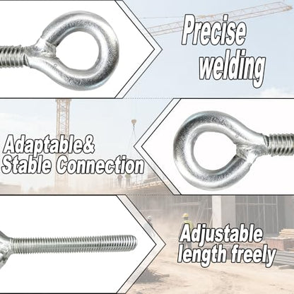 6 PCS M6 Eye and Eye Turnbuckles for Cables Wire Rope Tension | Made of 304 Stainless Steel, Corrosion Resistant , Easy to Use,220lbs Rated,Industrial Shade Sail Rigging - size: 6PCS-M6-OO