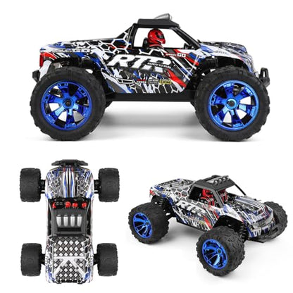 GoolRC WLtoys 144018 RC Truck, 1/14 Scale Remote Control Car, 4WD 35KM/H High Speed RC Car, 2.4GHz All Terrains Off Road Rock Crawler Truck with 2 Batteries for Adults