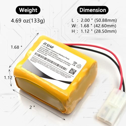 (2-Pack) 7.2V 800mAh Ni-Cd Battery with Tamiya Plug and USB Charger | Fits HT-3826, HT-3827, HT-2879, HT-2873 and HT-2874 compatible RC cars, trucks, boats and tanks.