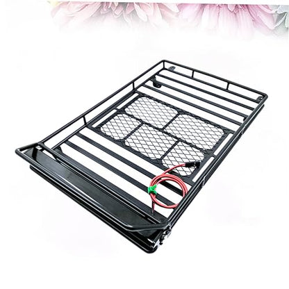 GLEAVI Car Roof Luggage Bracket Light Scale Crawler Cargo Rack and Practical Storage Shelf for Rc Vehicles Fit for Simulation Accessories