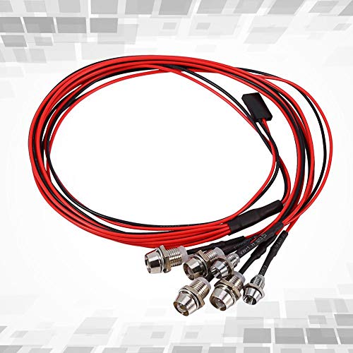 6 LED RC Car Light, 3-7V Headlight Taillight Set 5mm/3mm Diameter LED Light for 1/10 RC Model Car Truck