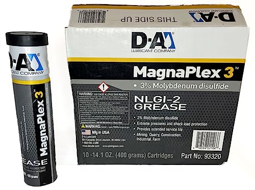 Magnaplex 3 | NLGI 2 | 14oz Grease Tubes | 10 Tube Case | 3% Moly | Lithium Complex Grease | High Temperature Protection | Extreme Load Protection | Multipurpose Grease