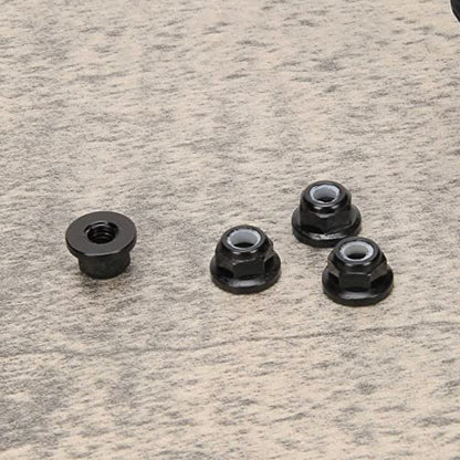 RCAWD Wheel Nuts for 1/7 UDR Unlimited Desert Racer 85086-4, New Maxx 1/10 Monster Truck 89086-4 89076-4 Upgrades, Hubs Hex Adapter M5 5mm Flanged Nylon Hop Ups Parts for #8447 Black - color: Black