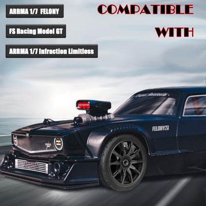 1/7 1/8 On Road Tire Set On Road Tire Tyre 17mm Wheel Rims for Arrma 1/7 Infraction Limitless Felony FS Racing Model GT RC Car Upgrade On Road Tyre 4Pcs One Set(4 Big Black) - color: L-black, size: 4Pcs Big