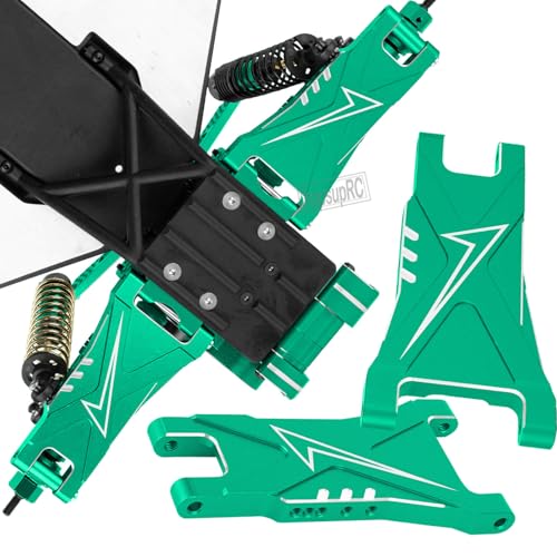 Aluminum for Upgrades Parts 1/10 Slash 2WD VXL/Slash 2WD,Front&Rear Suspension A Arms w/Tie Bar (Only for Slash) Hops Up,Green - color: Green(for 1/10)