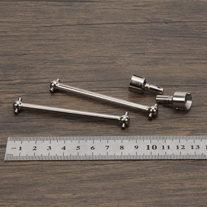 RCAWD Rear Driveshaft Set for 1/8 Losi LMT Upgrades, Dogbones & Diff Outdrive Drive Shafts for 4X4 Solid Axle Monster Truck #LOS04021, #LOS04022, Parts for #LOS242038, #LOS242049 Silver - color: Silver
