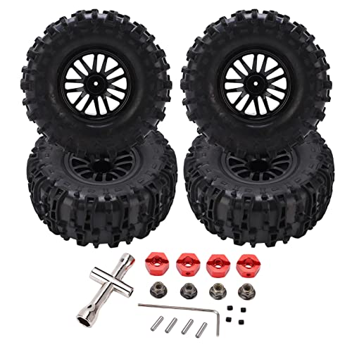4Pcs RC Car 155mm Tires Wheel Rim Set Durable Rubber for 1/8 1/10 Short Course Truck