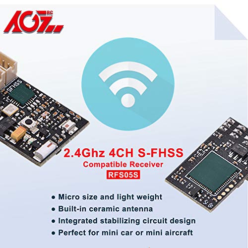 RC Receiver RC Plane Receiver - 2.4Ghz 4CH S-FHSS Compatible Receiver for Mini Car & Aircraft(RFS05S) - style: RFS05S