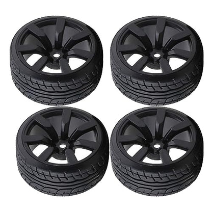 4PCS Drift Tire with 12MM Wheel Rim for Tamiya TT01 TT02 1/10 RC Racing Cars Upgrade Parts YUBJIANG US