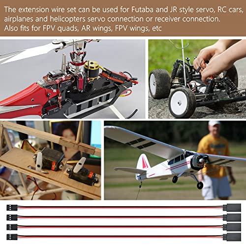 3-Pin RC Extension Cable Extension Cord Male to Famale Lead Extending Wire Set for Servo RC Planes Aircrafts and Cars System 5 Sizes 20PCS
