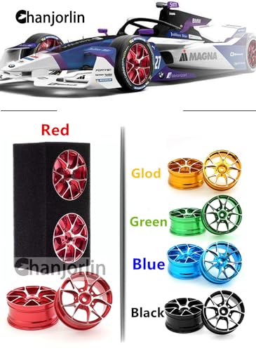 1/10 On Road Drift Wheels Rims Hex 12mm RC Aluminum Alloy Rally Racing Hubs for 1:10 Scale Touring Street Car Tires Tamiya TT01 TT02 HSP 2S 3S Brushless HPI KYOSHO XV02 XV01 4PCS (Purple) - color: Purple