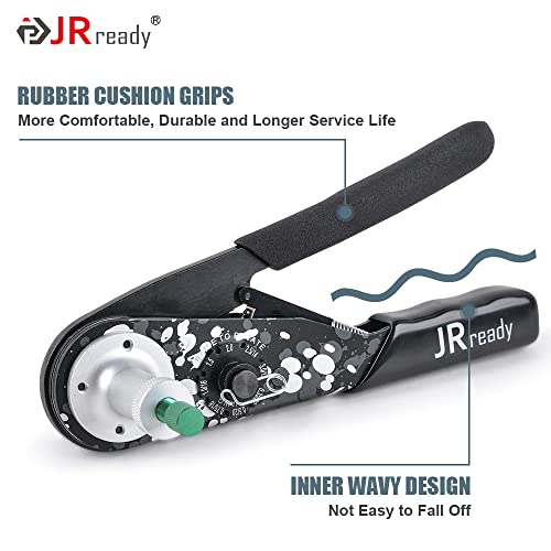 JRready NEW-DT1 Deutsch Crimper for Size 12, 16, 20 Solid Contacts, DTP, DT, DTM Connectors. Equivalent to HDT-48-00 Deutsch Connector Crimping Tool(12-22AWG) - size: Crimping Tool(DT1)