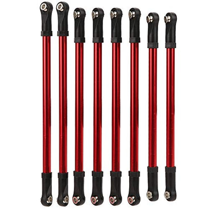 Aluminum Alloy Link Bars, 8Pcs Upgraded Durable for 313mm Wheelbase RC Crawler, 1/10 Scale Off-Road Vehicle Parts for Hobbyists Trail Riding and Rock Crawling Enthusiasts