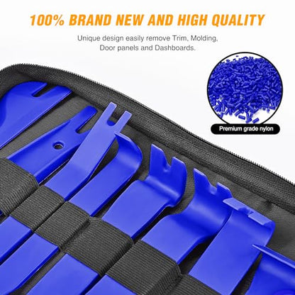 GOOACC 330Pcs Trim Removal Tool Auto Push Pin Bumper Retainer Clip Set | Fastener Terminal Remover Tool Adhesive Cable Clips Pry Kit Car Panel Radio Removal Auto Clip Pliers Blue - color: 330Pcs Clips Removal Kit Blue