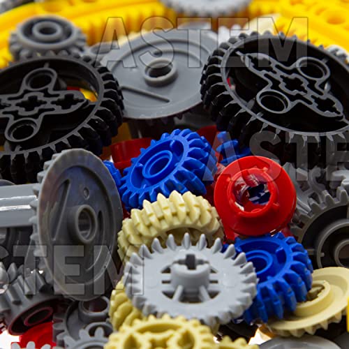 ASTEM 699pcs Technic-Parts-Gears Axle-Pin-Connector Compatible with Technical Cam Worm Cogs Gears Steering Parts Differential Engine Kit.
