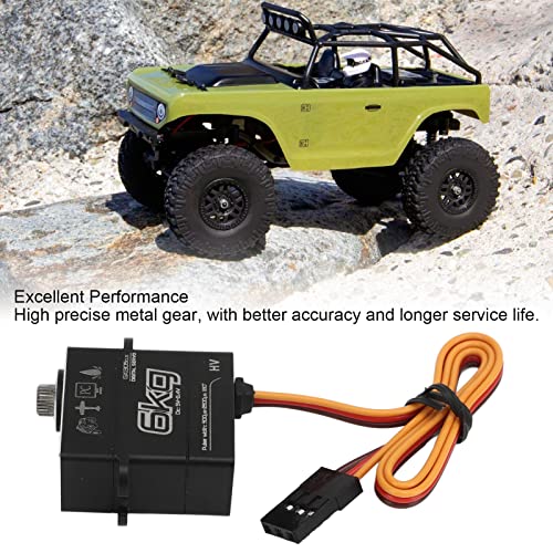 RC Servo, Digital Full Metal High Torque, Steering Servo 6KG for 1/24 Scale RC Cars Off-Road Racing and Hobbyist Projects