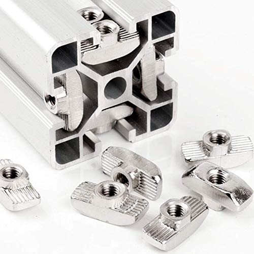 Still Awake 50pcs 3030 Series M3 T-Nuts, Nickel Plated Carbon Steel, Hammer Head Fastener Nut for 30 Series Aluminum Extrusion Profile T Slot 8mm - size: 3030 Series M3