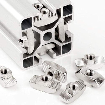 Still Awake 50pcs 3030 Series M3 T-Nuts, Nickel Plated Carbon Steel, Hammer Head Fastener Nut for 30 Series Aluminum Extrusion Profile T Slot 8mm - size: 3030 Series M3