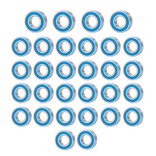 RC Repairs Spare Parts For Tamiya 1/14 30PCS Blue Bearings Kit 6x12x4mm 5x11x4mm RC Semi Tractor Truck For Climbing Trailer Car Parts