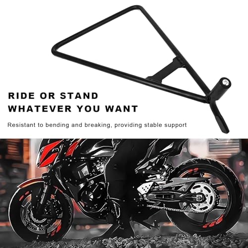 Motorcycle Triangle Stand, Motorcycle Triangle Kickstand Rear Side Wheel Holder, Universal Heavy Duty Vehicle Kickstand Lift Holder for 80-500cc Dirt Pit Bike Motocross