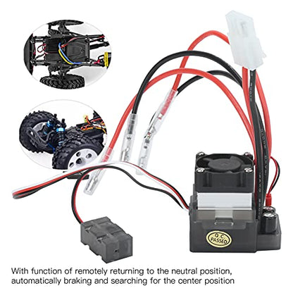 RC ESC, 360A Waterproof Dust Proof Brushed ESC with Heat Sink for RC Cars Boats Drones Off-Road Racing Hobbyists