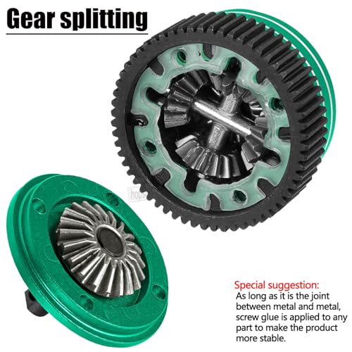 RC Upgrades Part for 1/10 Slash 2WD Rustler Stampede Bandit VXL XL-5,Aluminum Gearbox Transmission Gear Differential Transmission Gear,Green - color: Green(Upgrades Part)