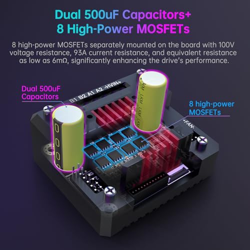 BIGTREETECH TMC5160T Plus V1.0 Stepper Motor Driver 8V-60V StepStick SPI Silent High Speed Printing For Marlin/Klipper/RRF Firmware Manta M8P V2.0/V1.0, Octopus Pro Control Board (With All-Metal Case) - style: TMC5160T Plus(with case)