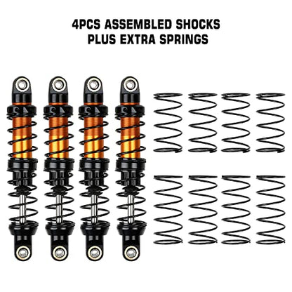 INJORA RC Shock Absorber 4pcs RC Damper for 1/10 RC Crawler Car Axial SCX10 90046 AXI03007 TRX4 TRX6 (80mm) - size: 80mm